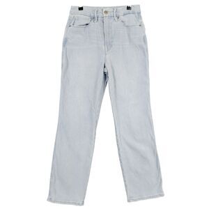 GOOD AMERICAN GCST014T Good Curve Straight Light Wash Denim Blue Jeans SIZE 4 27